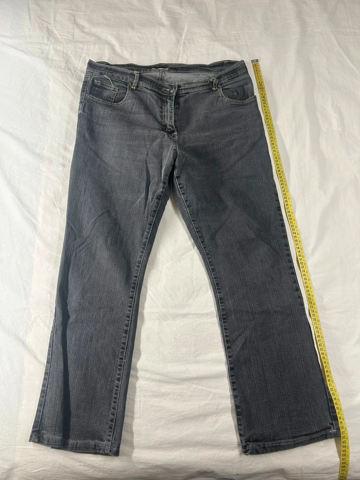 Jean droit noir gris vetissimo taille 48
